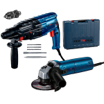 Ударен Перфоратор и Ъглошлайф 125мм 1600W къртач борашина + шлайф 1400W KRAFT