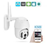 Водоустойчива Камера ICSEE за Външен Монтаж с 2 антени Смарт  Full HD 1080p WiFi Камера За Наблюдение, Нощно Виждане и Двупосочна Аудио Връзка