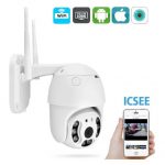 Водоустойчива Камера ICSEE за Външен Монтаж с 2 антени Смарт  Full HD 1080p WiFi Камера За Наблюдение, Нощно Виждане и Двупосочна Аудио Връзка