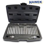 Комплект Полски Битове Накрайници Торкс 4401 new Hex XZN и Torx 1/2" 3/8" 40 броя HAWEK