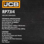 Пневматична Права Шлифовалка JCB RP7314 - Image 6