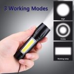 LED Джобен фенер с 3 режима , презареждаем, с USB кабел - Image 7