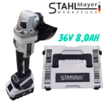 Акумулаторен Ударен Ъглошлайф 36V 8,0AH STAHLMAYER 125мм Безчетков Шлайф Безжичен - Image 2