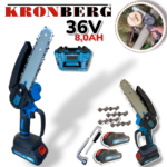 РЕЗАЧКА ЗА КЛОНИ И НОЖИЦА ЛОЗАРСКА 2в1 36V 8,0AH с 2 Батерии 4 Вериги KRONBERG - Image 2