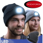 Зимна Шапка с Вградено LED Осветление с USB Зареждане ROCKFORCE