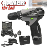 Полски Акумулаторен Двускоростен Винтоверт с Вложки и Удължение 12V 2AH HAWEK