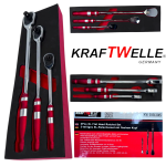 Немски Усилени Тресчотки Удължени XL 1/4" 3/8" 1/2" KRAFTWELLE Комплект Тресчотка Ключове Тресчотни - Image 2