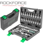 ГЕДОРЕ 1/4" 46 части ROCKFORCE Комплект Инструменти в Куфар Тресчотка RF-2462-5