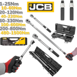 Динамометричен Ключ JCB 1/2" 1/4" 3/4" 3/8" 1-25Nm 10-60Nm 20-120Nm 40-220Nm 60-330Nm 100-600Nm 200-800Nm 480-1500Nm