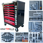 Немски Професионален Шкаф с Инструменти KRAFTWELLE  XXL-03 7 Чекмеджета 6 Пълни