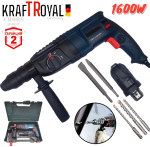 Пробивна Бормашина Перфоратор Ударен 1600W KRAFT + Бъркалка за Бетон 2400W Миксер за Цимент KRAFTROYAL - Image 2