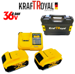 Акумулаторен Винтоверт 36V 8,0AH Ударна Безчеткова Бормашина Безжична KRAFTROYAL - Image 4