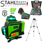 4Д Лазерен Нивелир с 16 Линий STAHLMAYER 5V 6AH 4 Лазера Модел 2025