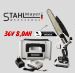 Резачка за Клони с Автоматично Смазване на Веригата STAHLMAYER 36V 8.0AH + 2 вериги 2 Батерии Безжичен верижен трион за дърва акумулаторен - Image 3