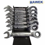 Комплект Къси Тресчотни Ключове HAWEK 8-19 мм 7 части