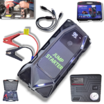 Стартерен Бустер за Автомобил Външна Батерия POWER BANK 12V JUMP STARTER Стартер за Акумулатор Подаване на Ток с Компресор и Фенер