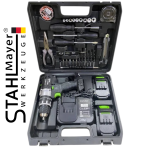 Акумулаторен Винтоверт 36V 8AH STAHLMAYER BLACK Серия + 40 части Инструменти Ударна Бормашина модел 2024 - Image 3