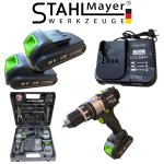 Акумулаторен Винтоверт 36V 8AH STAHLMAYER BLACK Серия + 40 части Инструменти Ударна Бормашина модел 2024 - Image 4