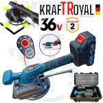 Акумулаторна Вендуза за Плочки KRAFTROYAL 36V 8.0AH 2 Батерии в Куфар Вакуум Вибромашина