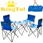 Къмпинг Комплект Маса с 4 стола метална конструкция столове стол масичка KINGTUL