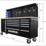 ШКАФ ЗА ИНСТРУМЕНТИ С ДЪРВЕН РАБОТЕН ПЛОТ HAWEK