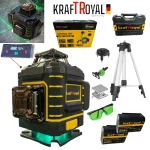 4D Лазерен Нивелир с 16 линии KRAFTROYAL 4Д Самонивелиращ със сензор индикация на батерия със тринога трипод стойка - Image 6