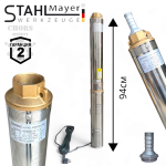 Сондажна Дълбочинна Помпа с Турбина 1.5" STAHLMAYER 1000W