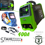 Електрожен Инверторен с LCD Дисплей 400А STAHLMAYER + Подарък Соларна Маска Шлем модел: 2025г.