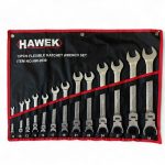 ЗВЕЗДОГАЕЧНИ ТРЕСЧОТНИ КЛЮЧОВЕ С ЧУПЕЩО РАМО 8 - 32 ММ 13 ЧАСТИ HAWEK - Image 3
