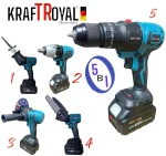 5в1 Мултифункционален Акумулаторен Инструмент 5 Глави 36V 8,0AH KRAFT ROYAL Винтоверт Гайковерт Саблен Трион Резачка за Клони и Ъглошлайф - Image 3