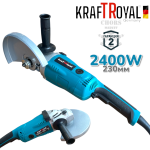 Електрически Ъглошлайф KRAFTROYAL 230мм 2400W Голям Шлайф ФЛЕКС НА ТОК