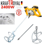 Стройтелен Миксер Бъркалка за Бетон Цимент Лепило KRAFTROYAL 2400W