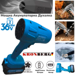 Турбо Пистолет Духалка 36V 10AH за Листа Сняг Автомивка Барбекю Огън и др. 2 батерии Безчетков Мощен Пистолет KRONBERG - Image 4
