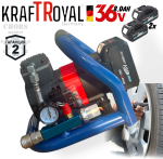 Професионален Компресор за Гуми Акумулаторен 36V 8,0AH KRAFTROYAL Универсален с 2 батерии