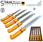 Комплект Професионални Месарски Ножове 5 броя STAHLMAYER Exclusive + Подарък