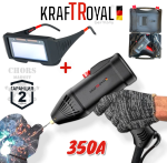 Професионален Електрожен Пистолет 350А Заваръчен Инверторен Апарат KRAFTROYAL + Соларни Очила за Заваряване