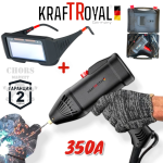 Професионален Електрожен Пистолет 350А Заваръчен Инверторен Апарат KRAFTROYAL + Соларни Очила за Заваряване