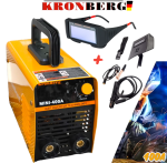 ЕЛЕКТРОЖЕН ИНВЕРТОРЕН 400А С ДИСПЛЕЙ KRONBERG IGBN INVERTER до 5мм Заваръчен Апарат + Соларни Очила
