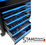Количка с Инструменти STAHLMAYER JUMBO XXL 501 части Професионален Шкаф с Инструменти 12 чекмеджета - Image 8