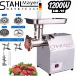 ЕЛЕКТРИЧЕСКА МЕСОМЕЛАЧКА STAHLMAYER TK/MK-12 С РЕДУКТОР 1200W ПРОФЕСИОНАЛНА