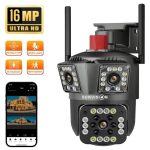 Камера 16MP SUNVISON  WiFi 4K външна с троен обектив 10x ZOOM