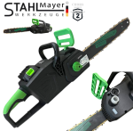 Акумулаторна Верижна Резачка за Дърва STAHLMAYER Трион 72V 8.0AH 16" 40см Шина 2 Вериги Дисплей и Активна Спирачка Моторен Трион - Image 3