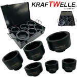 Ударни Вложки Комплект 6 броя 1″ цол 80-105мм Професионални KRAFTWELLE