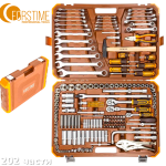 Гедоре Професионално Битове Вложки Тресчотки 202 ЧАСТИ 1/4" 3/8" 1/2" FORSTIME
