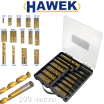 Свредла Професионален Комплект за Метал HAWEK 100 части в куфар