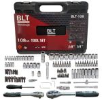 Гедоре 108 части 1/4“ &  3/8“  BLT Werkzeuge Комплект Инструменти в Куфар с 2 броя Тресчотки Накрайници и Вложки Гедоре - Image 3