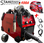 Телоподаващо Инверторен Електрожен 2в1 STAHLMAYER RED + Соларна Маска Шлем Апарат Телоподаващ