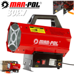 Индустриален Газов Калорифер с Регулатор MAR-POL 30kW 550m³/h LPG
