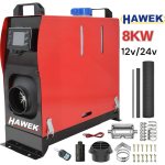 Суха Дизелова Печка 8kW За Кемпери Бусове и Гаражи 12V и 24V 220V HAWEK