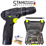 Акумулаторен Винтоверт + Мини Ъглошлайф 76мм STAHLMAYER 2 Батерии и Зарядно в Куфар - Image 2